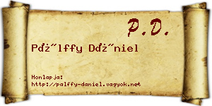 Pálffy Dániel névjegykártya
